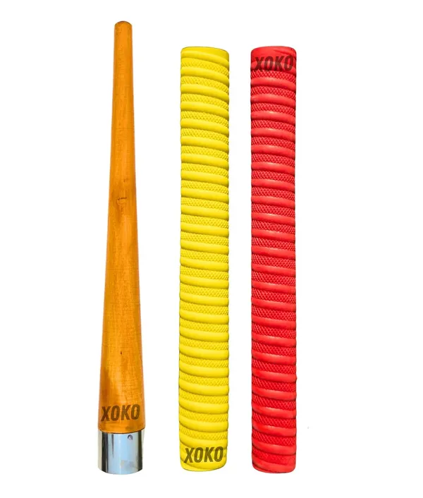 Soft_Comfortable_2_Rubber_Grips_For_Better_Shock_Absorption_1_Gripper_Cone_For_Cricket_Bat_Handle_Accessories_(Pack_Of_3)_(Red_&_Yellow)