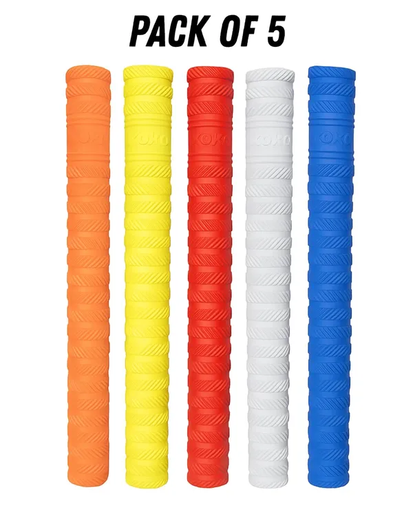 Cricket_Bat_Rubber_Grips,_Multi-Color_Pack,_High_Shock_Absorption_With_Extra_Cushioning_(Orange_,_Yellow_,_Red_,White_,Blue)