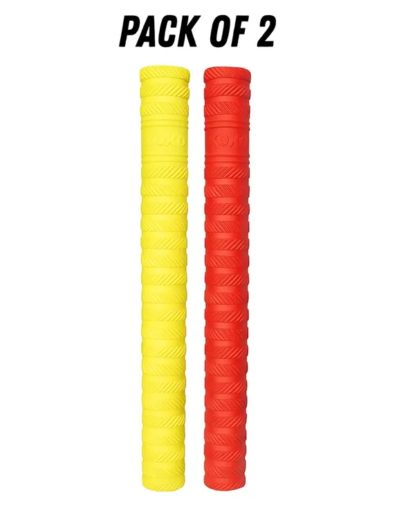 Cricket_Bat_Rubber_Grips,_Multi-Color_Pack,_High_Shock_Absorption_With_Extra_Cushioning_(Yellow_,_Red)