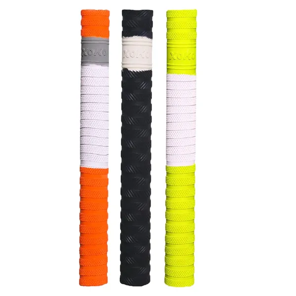 Cricket_Bat_Grip,_Premium_Replacement_Handle_Grip_With_Stainless_Steel_Base,_Orange,_Black,_Neon_Green