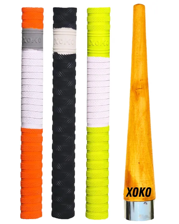 Cricket_Bat_Grip,_Premium_Replacement_Handle_Grip_With_Stainless_Steel_Base,_Orange,_Black,_Neon_Green