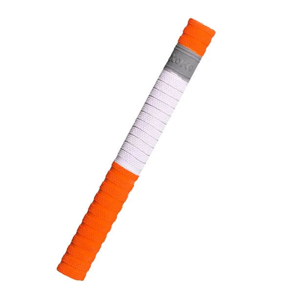 Cricket_Bat_Grip_,_Orange_Fluorescent_And_White,_Textured_Non-Slip_Surface,_Pack_Of_1