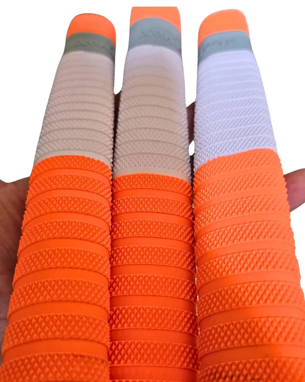 Cricket_Bat_Grip_,_Orange_Fluorescent_And_White,_Textured_Non-Slip_Surface,_Pack_Of_1