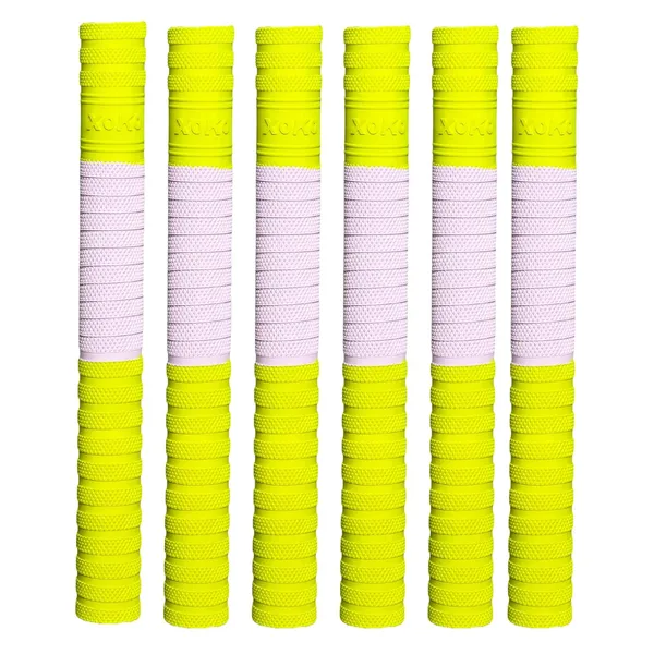 Cricket_Bat_Grip_,_Neon_Green_And_White,_Textured_Non-Slip_Surface,_Pack_Of_1