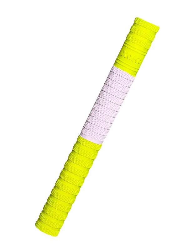 Cricket_Bat_Grip_,_Neon_Green_And_White,_Textured_Non-Slip_Surface,_Pack_Of_1