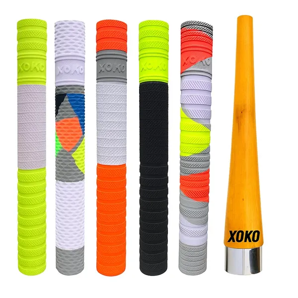 Cricket_Bat_Grip_|_Anti-Slip_Design_|_Smooth_Tacky_Surface_|_5_Multi_Grip_With_1_Wooden_Cone_|_Enhance_Grip_And_Performance_For_Cricket_Players_(Pack_Of_6)