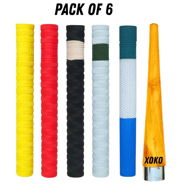Premium_Cricket_Bat_Grips_With_Wooden_Cone_|_Anti-Slip_Rubber_Handle_|_Ultra_Tacky_|_Pack_Of_6_|_Durable_Comfortable_Grip_For_Enhanced_Bat_Control