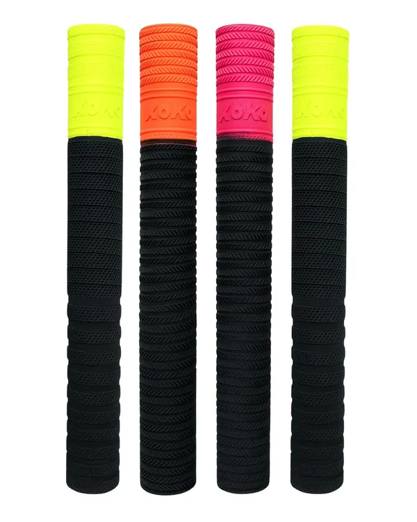 Cricket_Bat_Grip,_Pack_Of_4,_Neon_Yellow,_Orange,_Pink,_Black,_Anti-Slip_Textured_Design