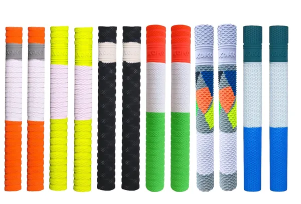Xoxo_Cricket_Bat_Grip_Pack_Of_12,_Multi-Color_Textured_Non-Slip_Replacement_Grips,_Premium_Quality_Sports_Equipment