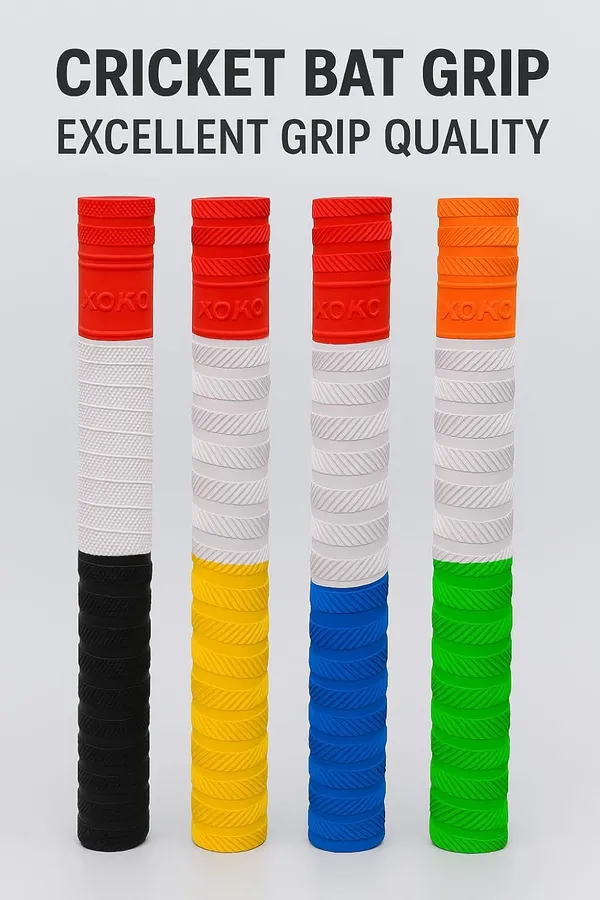 Premium_Cricket_Bat_Handle_Grip_Set,_Multi-Color_Collection_With_Wooden_Cone,_4_Pack,_Red,_White,_Yellow,_Blue,_Green
