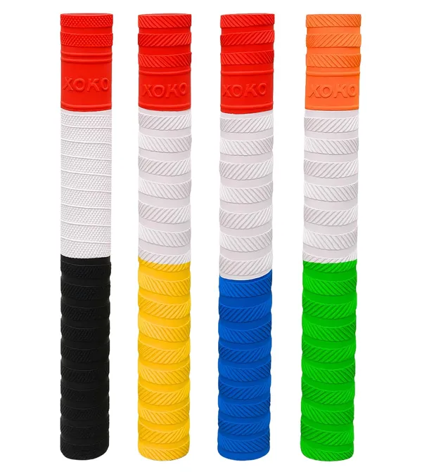 Xoxo_Cricket_Bat_Grip,_Premium_Textured_Non-Slip_Replacement_Grips,_Multi-Color_Sports_Equipment,_Pack_Of_4