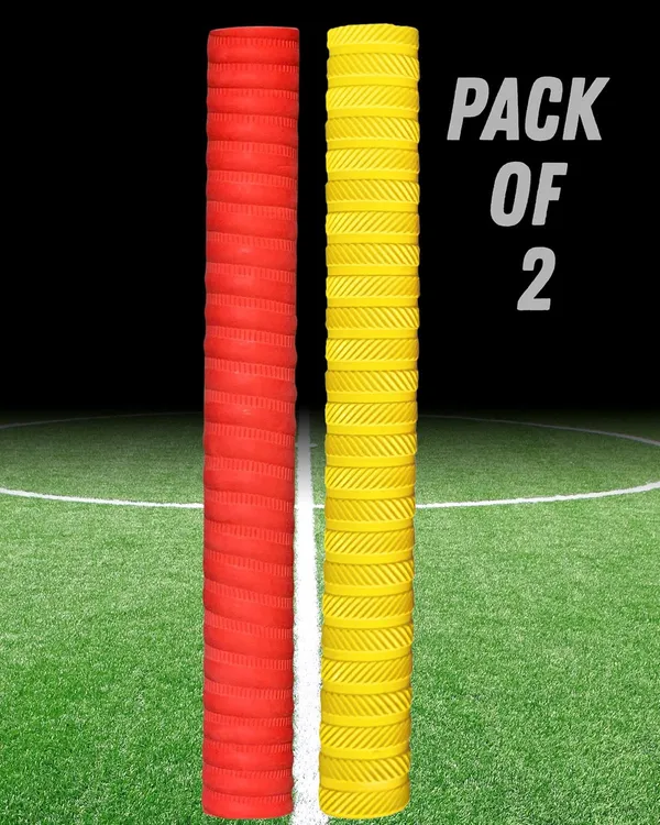 Premium_Cricket_Bat_Grip,_Pack_Of_2,_Red_And_Yellow,_Performance_Enhancing_Textured_Pattern,_Professional_Sports_Equipment