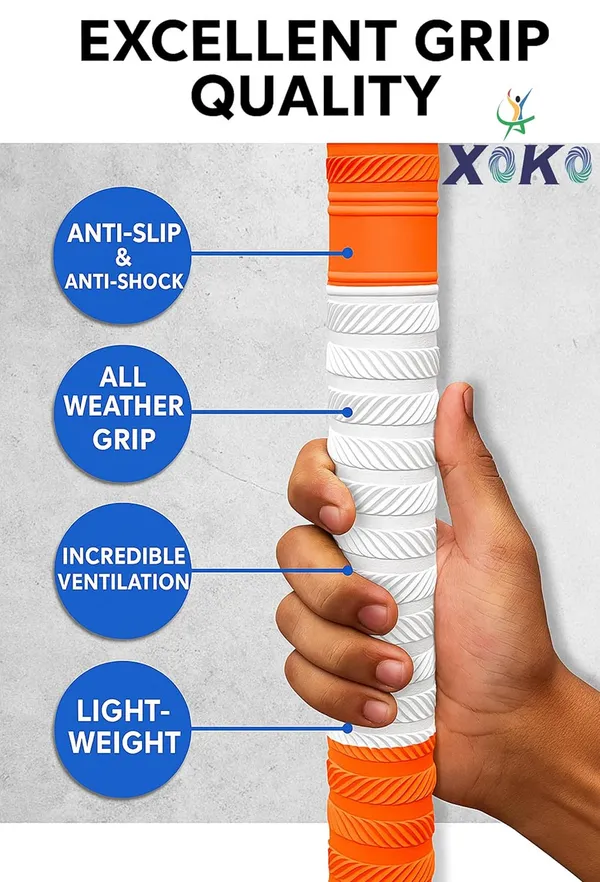 Premium_Cricket_Bat_Grip,_Rubber_Cushioned_With_Chevron_Pattern,_Multiple_Colours_Available,_Shock_Absorbing_Replacement_Handle_Grip_With_Wooden_Cone