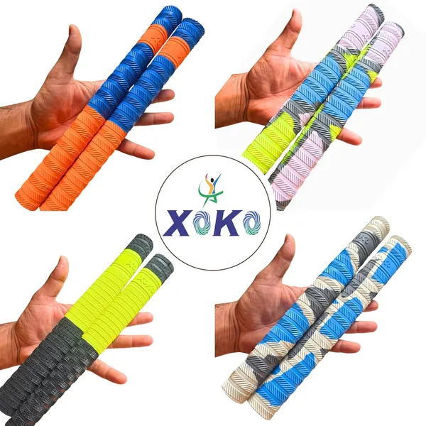 Premium_Cricket_Bat_Grip,_Rubber_Cushioned_With_Chevron_Pattern,_Multiple_Colours_Available,_Shock_Absorbing_Replacement_Handle_Grip_With_Wooden_Cone
