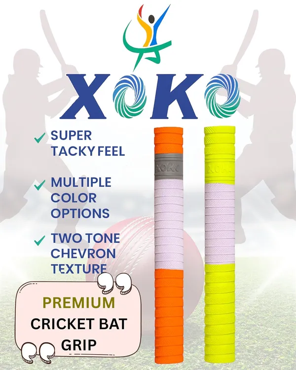 Premium_Cricket_Bat_Handle_Grips_Set,_Dynamic_Texture,_5_Multi-Color_Performance_Grips_With_Wooden_Cone,_Enhanced_Shock_Absorption,_Pack_Of_6