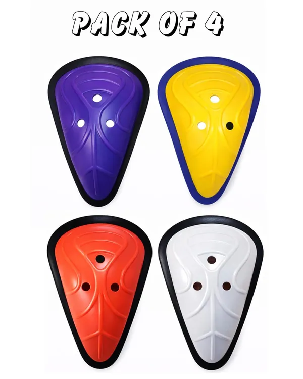 Cricket_Abdominal_Guards_For_Youth,_Protective_Padding,_Lightweight,_Comfortable_Fit,_Multi_Colour,_Pack_Of_4_For_Practice_And_Match_Play