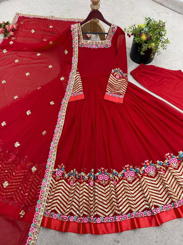 Red_Heavy_Georgette_Anarkali_Gown_For_Women