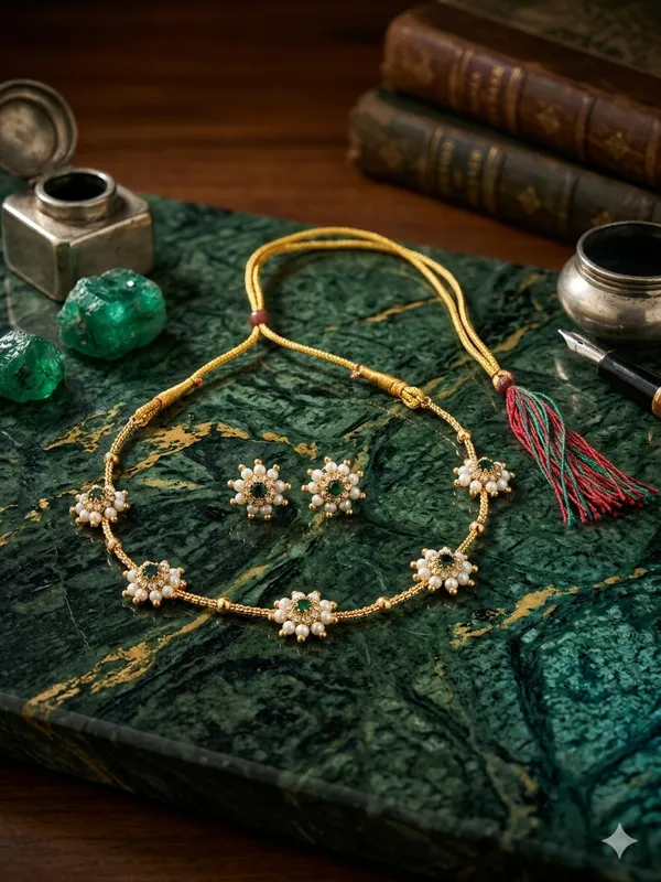 Rajsi_Pushpa_Choker_Set_â€“_Bottle_Green_Edition