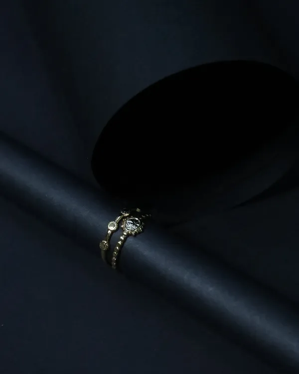 Gold_Tone_Whisper_Of_Light_Stainless_Steel_Anti_Tarnish_Minimalist_Linked_Adjustable_Ring,_18K_Gold_Plated_Ring_For_Women