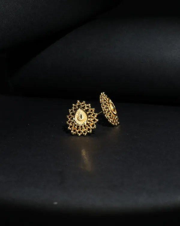 Gold_Micro-Plated_Sunburst_Studs_Earrings_For_Women