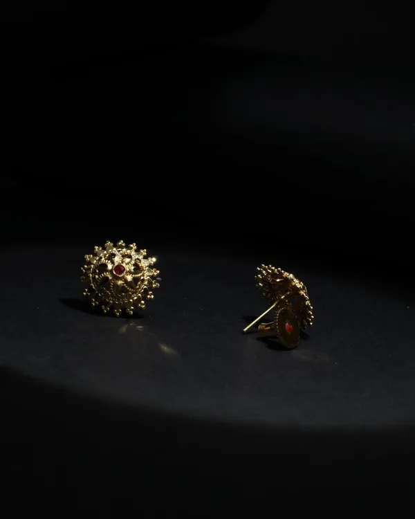Gold_Ruby-Centred_Spoke_Micro_Plating_Studs_For_Women