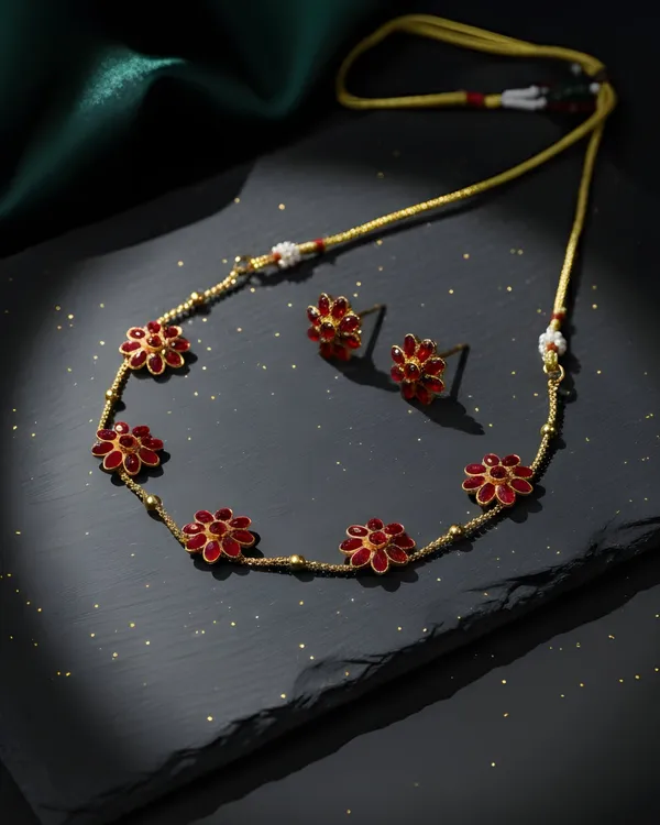 Dark_Pink_Panna_Phool_Choker_Set_For_Women