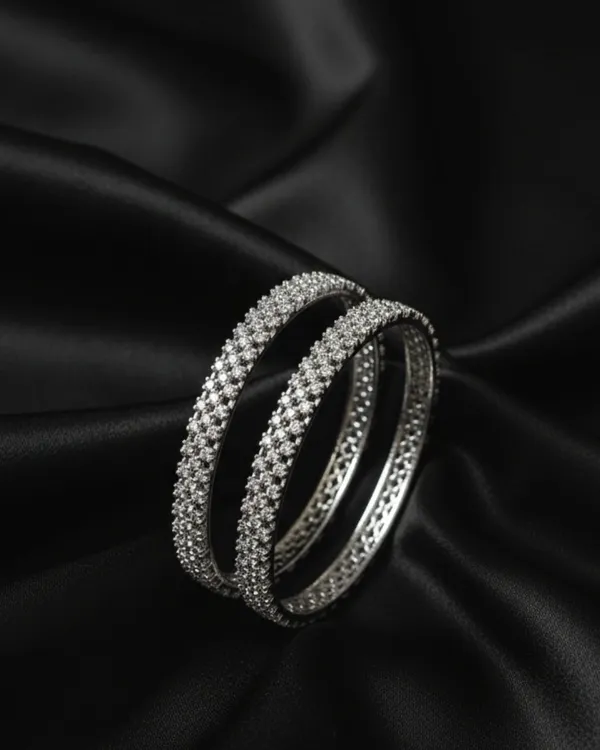 White_High-Intensity_Pavao_Texture_Bangles_(Set_Of_2)_For_Women