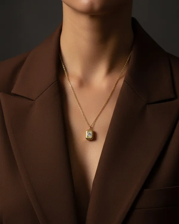 Gold_The_Parisian_Croissant_Huggies_Anti_Tarnish_18K_Gold_Plated_Multi-Heart_Charm_Necklace_For_Women