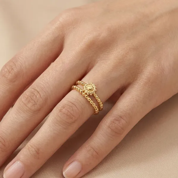 Gold_Tone_Whisper_Of_Light_Stainless_Steel_Anti_Tarnish_Minimalist_Linked_Adjustable_Ring,_18K_Gold_Plated_Ring_For_Women