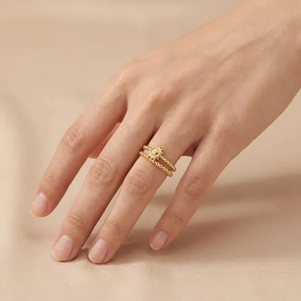 Gold_Tone_Whisper_Of_Light_Stainless_Steel_Anti_Tarnish_Minimalist_Linked_Adjustable_Ring,_18K_Gold_Plated_Ring_For_Women