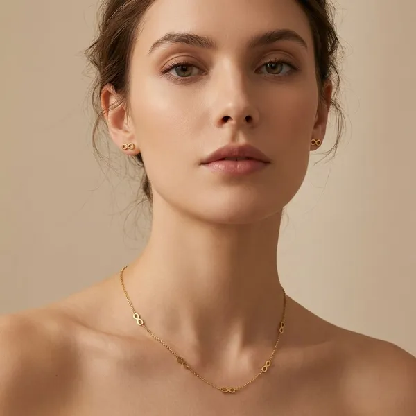 Gold_Snake_Infinite_Bow_Gemstone_18K_Gold_Plated_Anti_Tarnish_Chain_Necklace_For_Women