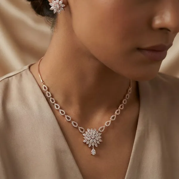 Anti_Tarnish_Aster_Dainty_Necklace_Set_For_Women