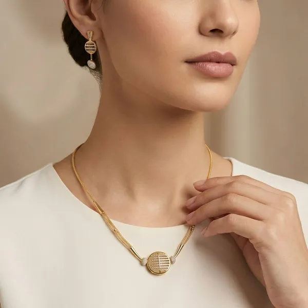 Golden_Apollo_Band_Necklace_Set_For_Women