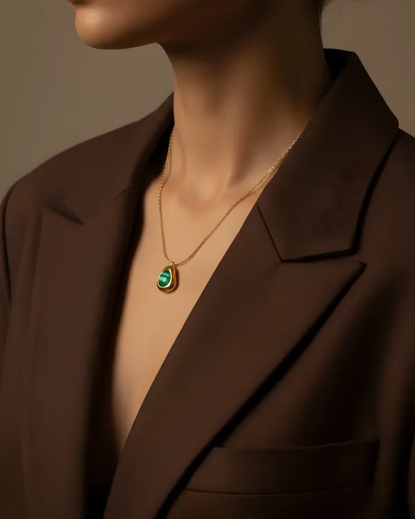 Gold_Emerald_Mint_Green_Stone_Charm_Chain_For_Women
