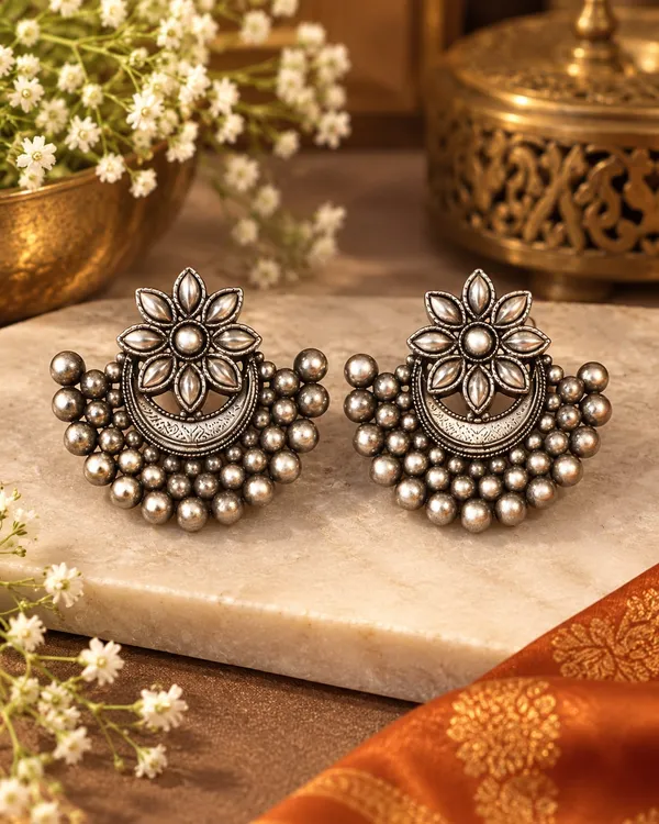 Floral_Silver_Replica_Brass_Stud_(White)