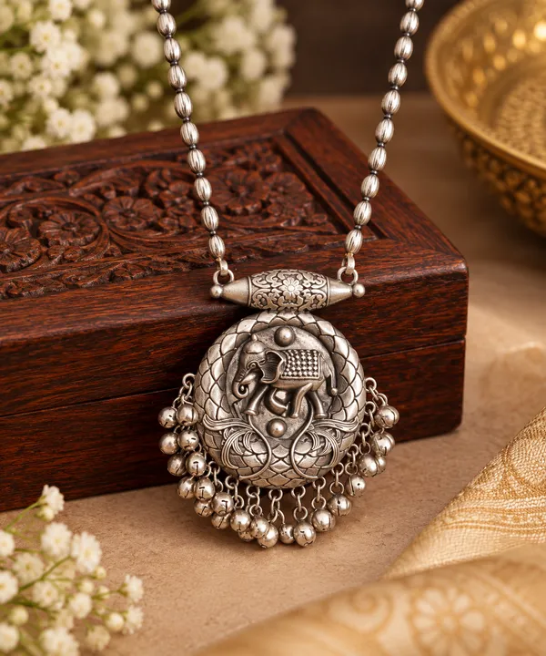 Gaja_Heritage_Oxidised_Necklace_&_Earrings_Set