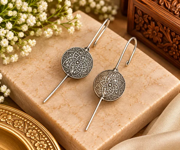 Lotus_Mandala_Brass_Oxidised_Ear_Pins