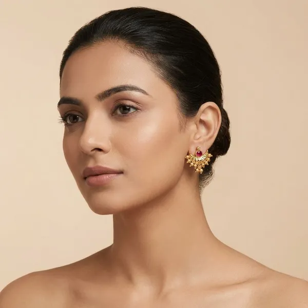 Micro_Plating_Gold_Tone_Chandra_Earring_Stud_For_Women