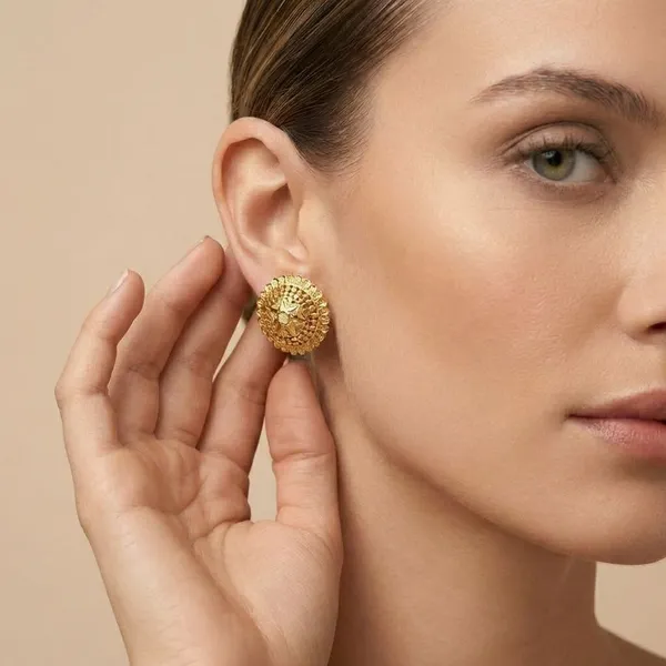 Micro_Plating_Gold_Toned_Mandala_Studs_For_Women