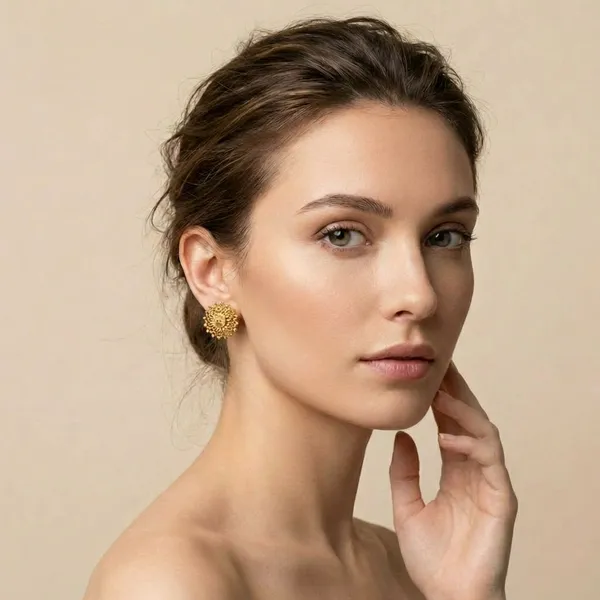 Micro_Plating_Gold_Tone_Peshwai_Designer_Round_Studs_For_Women