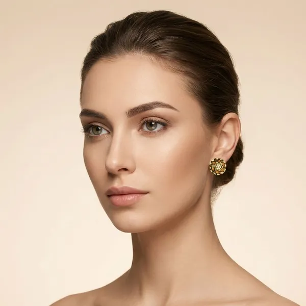 Micro_Plating_Gold_Tone_Malaikamicro_Plated_Floral_And_Geometric_Stud_Earrings_For_Women