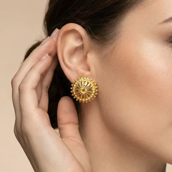Micro_Plating_Gold_Tone_Sunburst_Mandala_Studs_For_Women