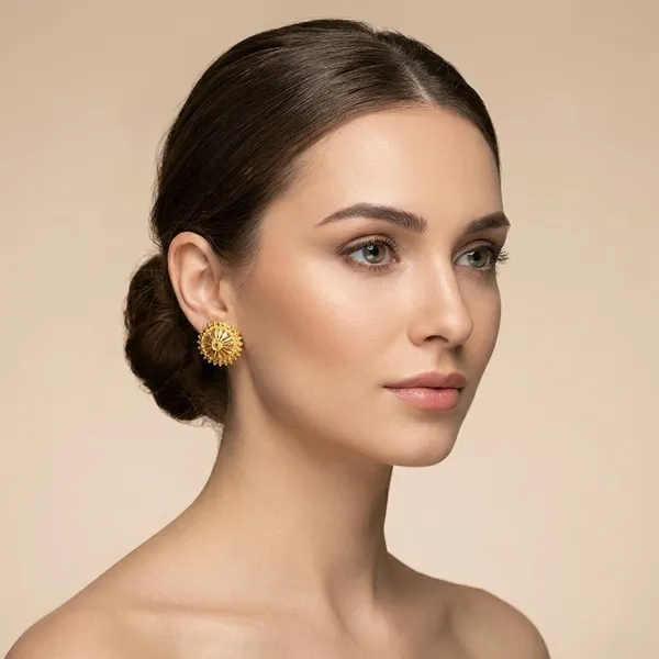Micro_Plating_Gold_Tone_Sunburst_Mandala_Studs_For_Women