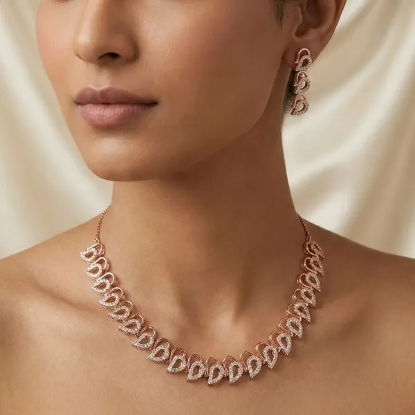 Gold_Dewdrop_Leaf_18K_Gold_Plated_AntiTarnish_Necklace_And_Earring_Set_For_Women