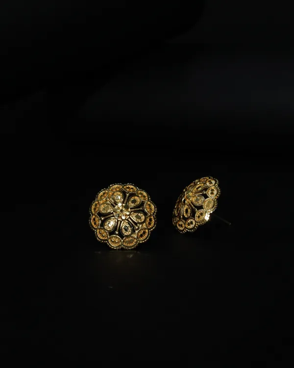 Gold_Tone_Kalamkari_Micro_Plated_Open_Work_Studs_For_Women