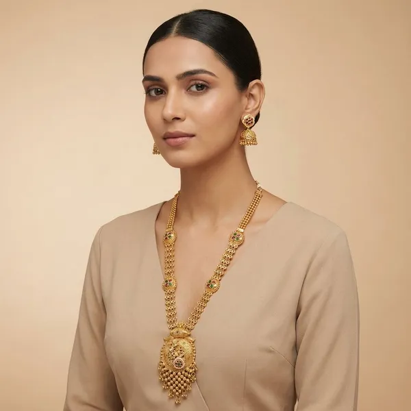 Gold_Maharani_Padmavati_Antique_Long_Necklace_Set_For_Women