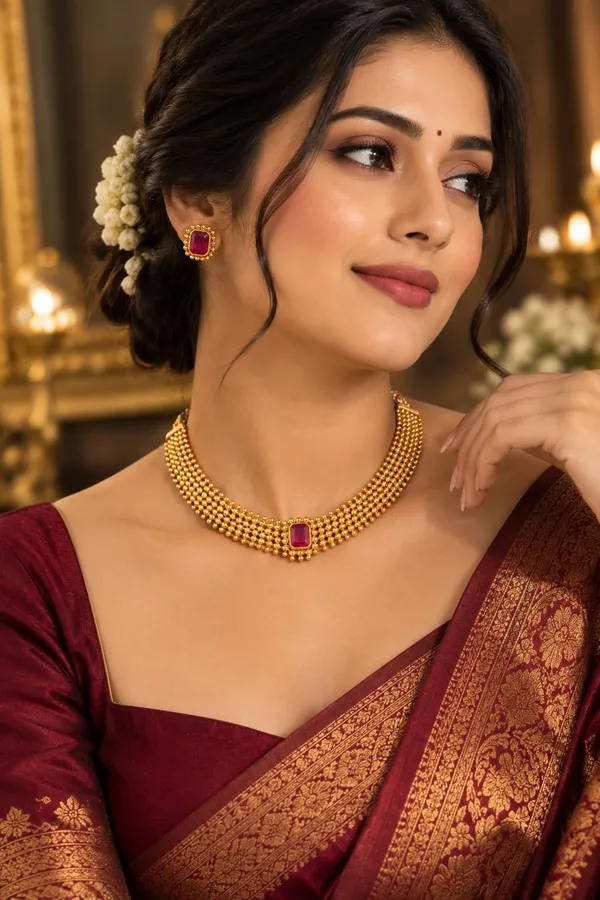 Pink_3D_Cut_Ruby_Rajwadi_Choker