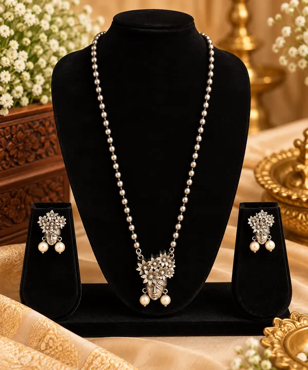 Pushpa_Mukha_Heritage_Oxidised_Necklace_&_Earrings_Set