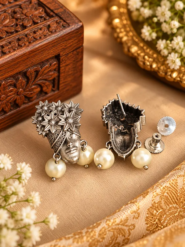Pushpa_Mukha_Heritage_Oxidised_Necklace_&_Earrings_Set