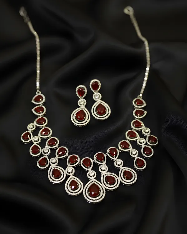 Red_Regal_Amethyst_Teardrop_Statement_Rhodium_Plated_Cubic_Zirconia_(Cz)_Choker_Set_For_Women